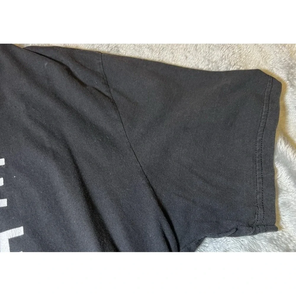 Adidas Mens Size‎ Large Go To Tee Three Stripe Life Graphic T-Shirt Black Casual